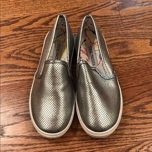Steve Madden Silver Slip-On Sneakers